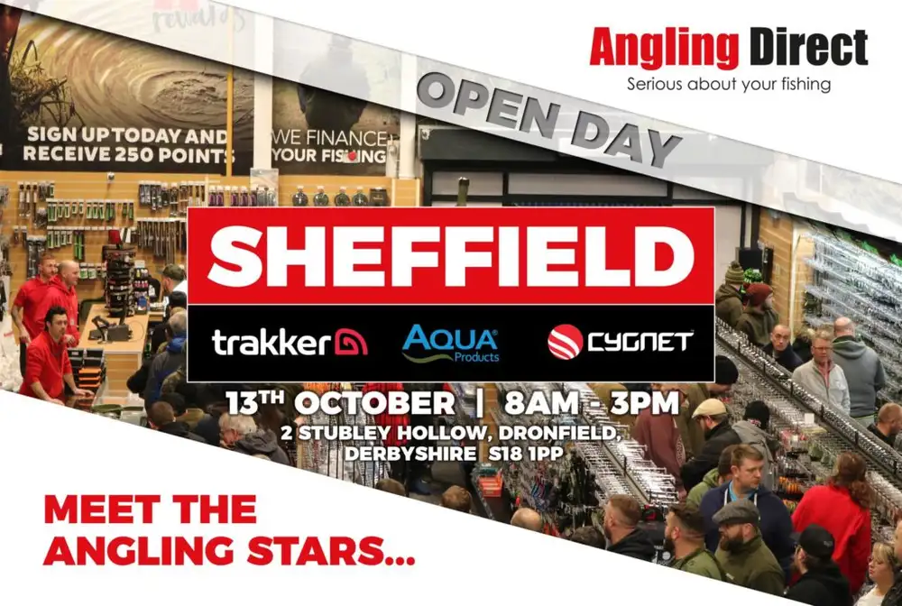 Angling Direct Sheffield- Trakker, Aqua, Cygnet Open Day