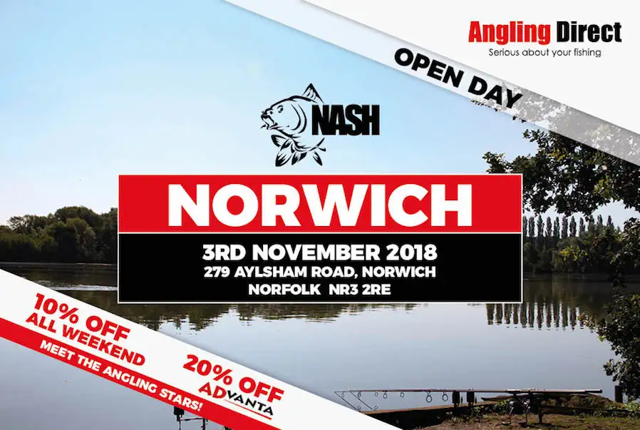 Angling Direct Norwich Nash Open Day - Saturday 3rd November