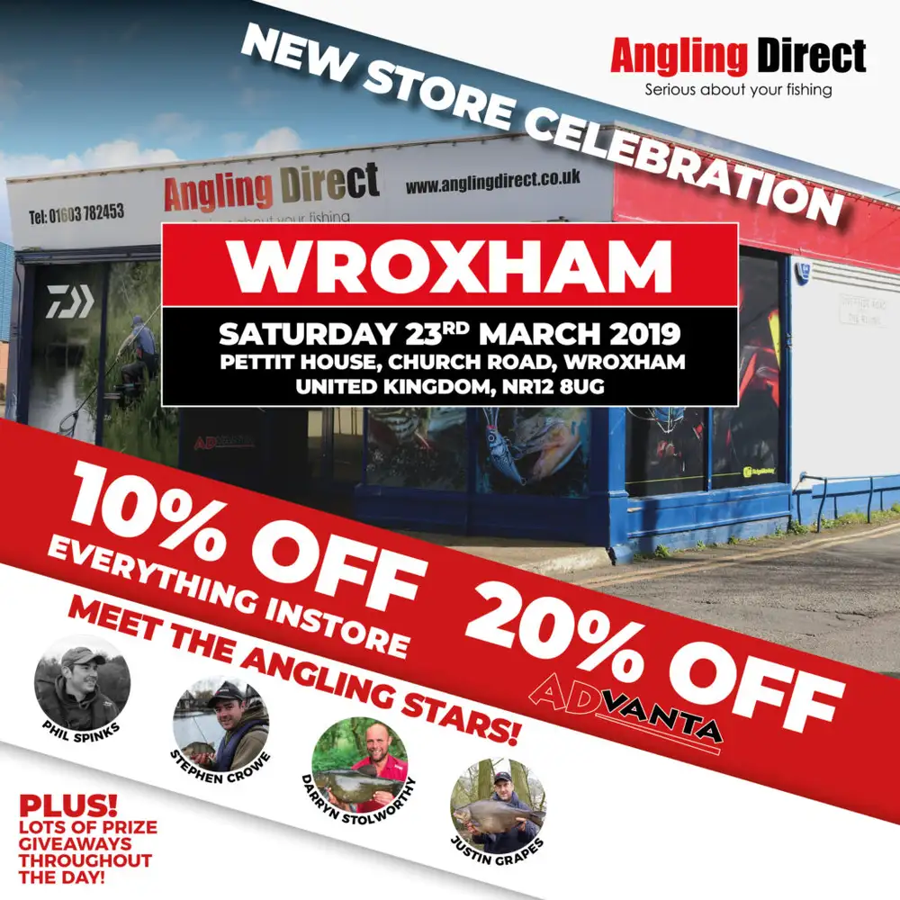 Angling Direct Wroxham New Store Celebration- 23rd March 2019