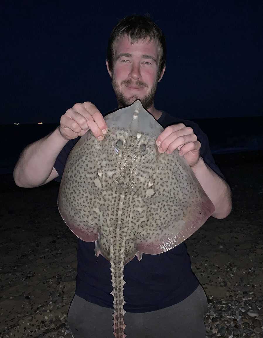 Beach FISHING At NIGHT - A Funny Looking Sole!