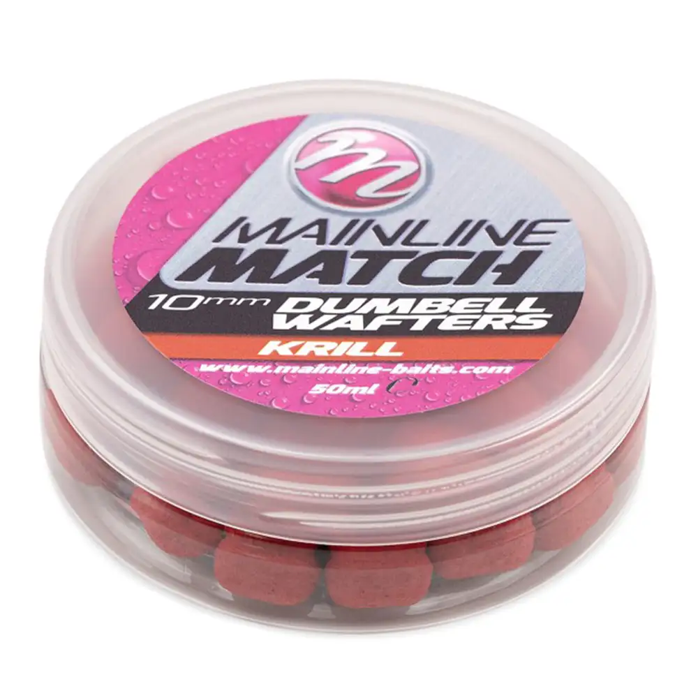 Mainline Match Dumbell Wafters Red Krill 10mm 1