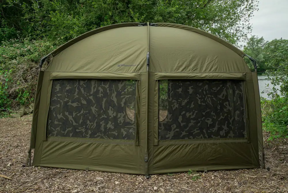 Fox Frontier XD Fishing Bivvy In Use Back