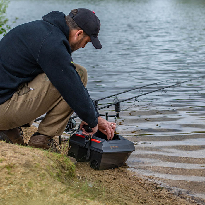 Future Carping Intrepid Fishing Bait Boat In Use 1