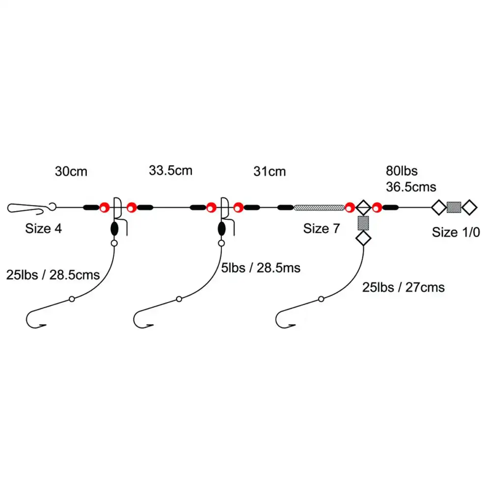 Tronixpro 3 Hook Clipped Rig