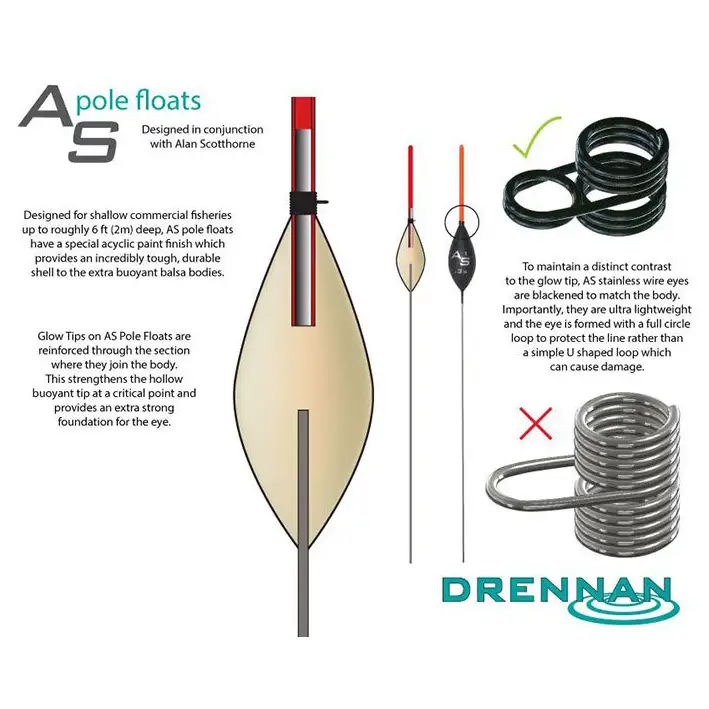 Drennan AS3 Fishing Pole Float Information