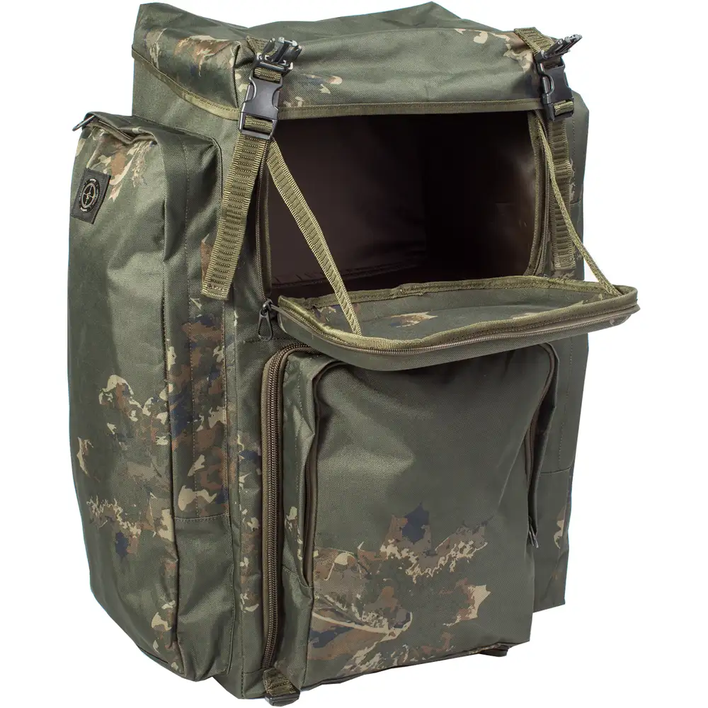 Nash Scope OPS Deploy Fishing Rucksack Front Open