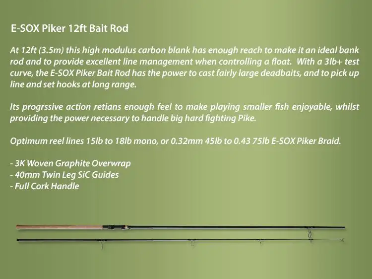 Drennan E-SOX Piker Bait Rod Information