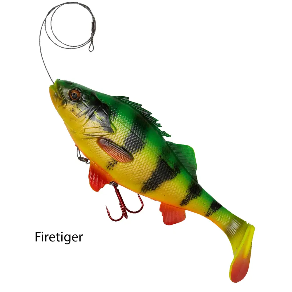 Savage Gear 4D Perch Shad Lure Firetiger