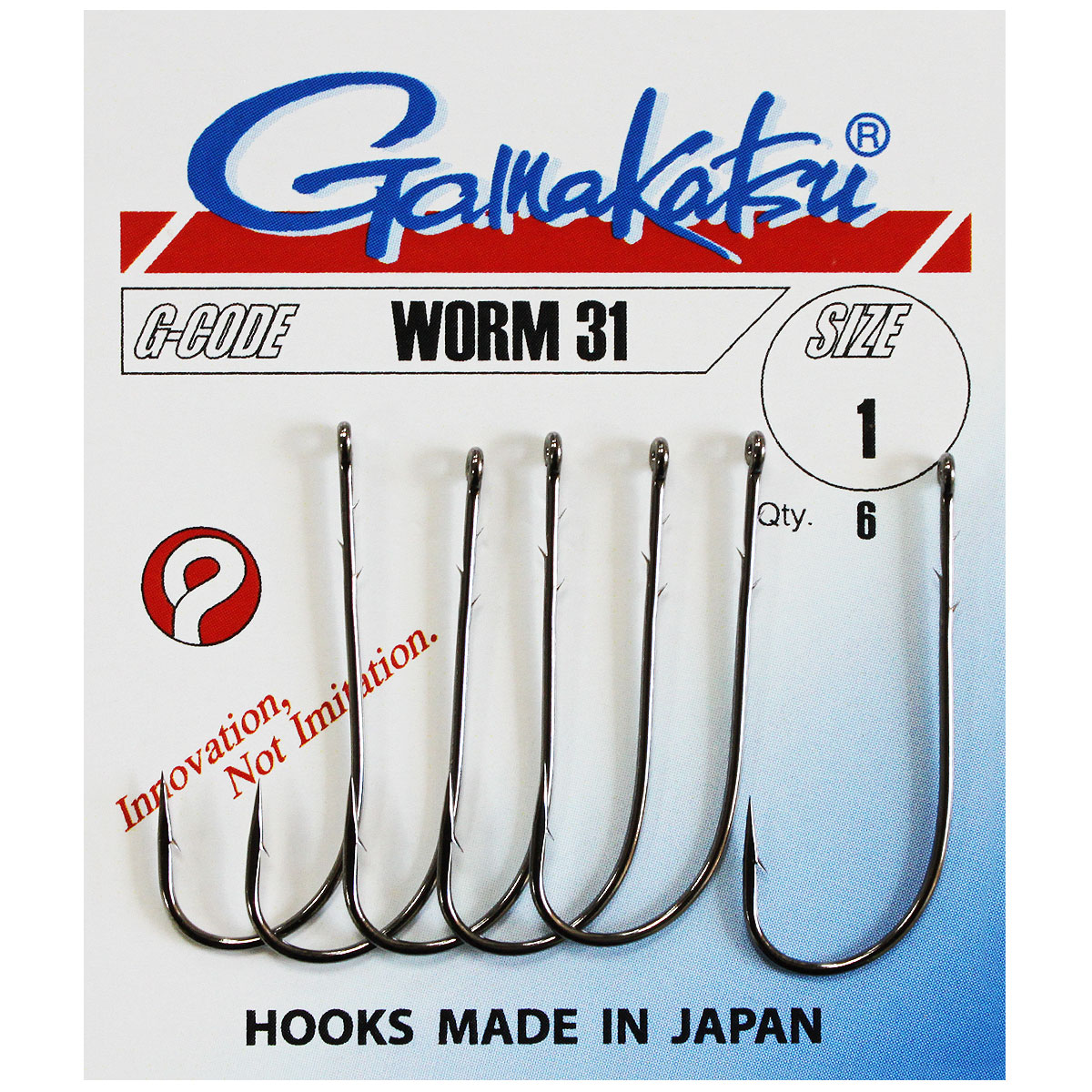 Gamakatsu Worm Fishing Hook 31 Packaging