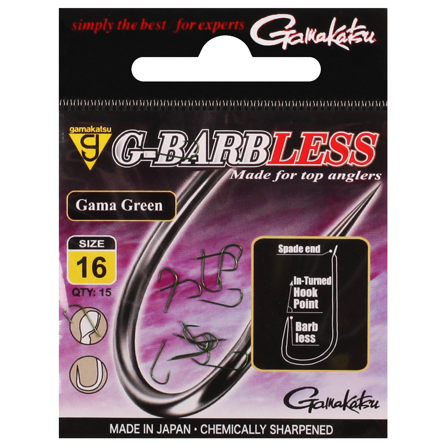 Gamakatsu G-Barbless Gama Green Hook