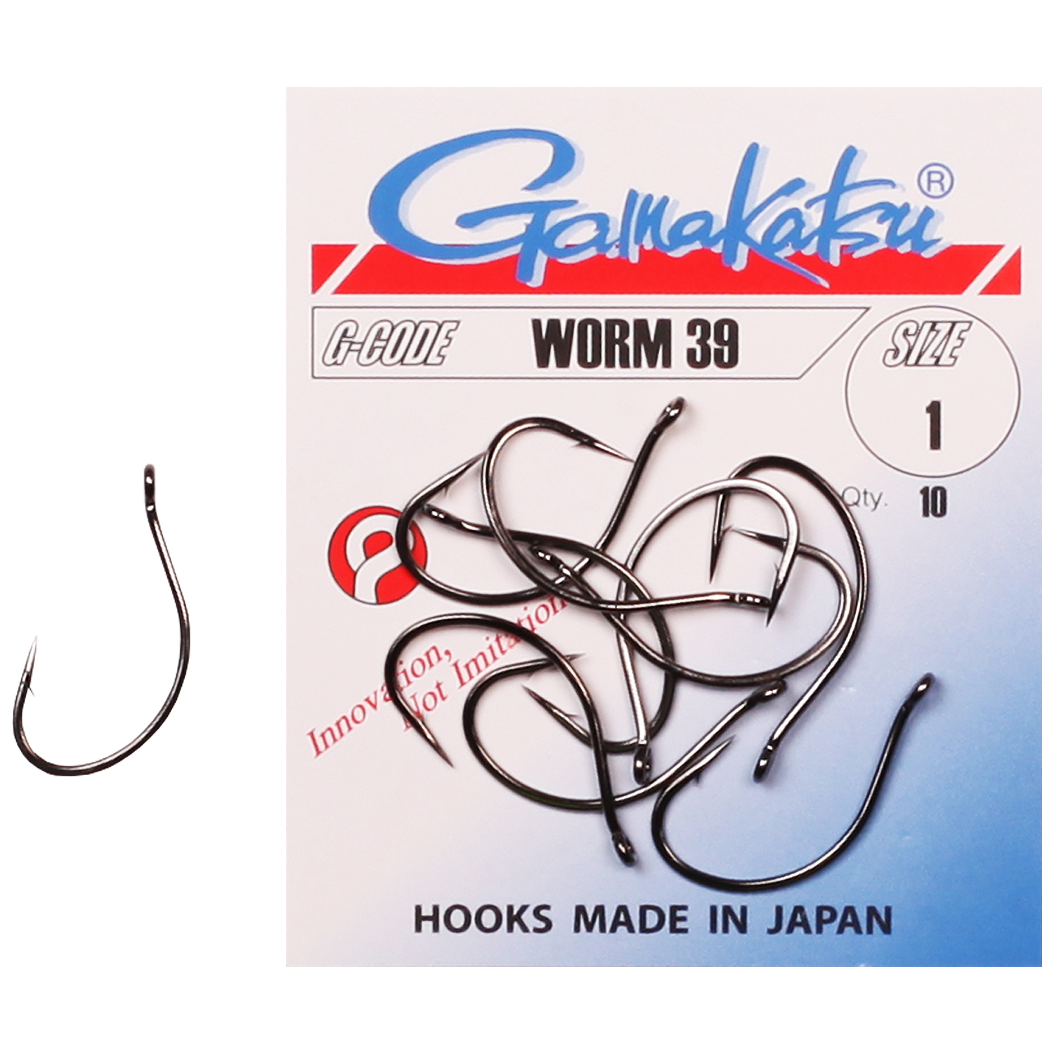 Gamakatsu Worm 39 Hooks Packaging