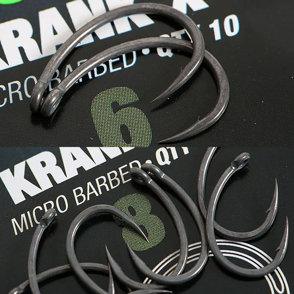 Korda Krank X Fishing Hooks 8 and 6 Close Ups