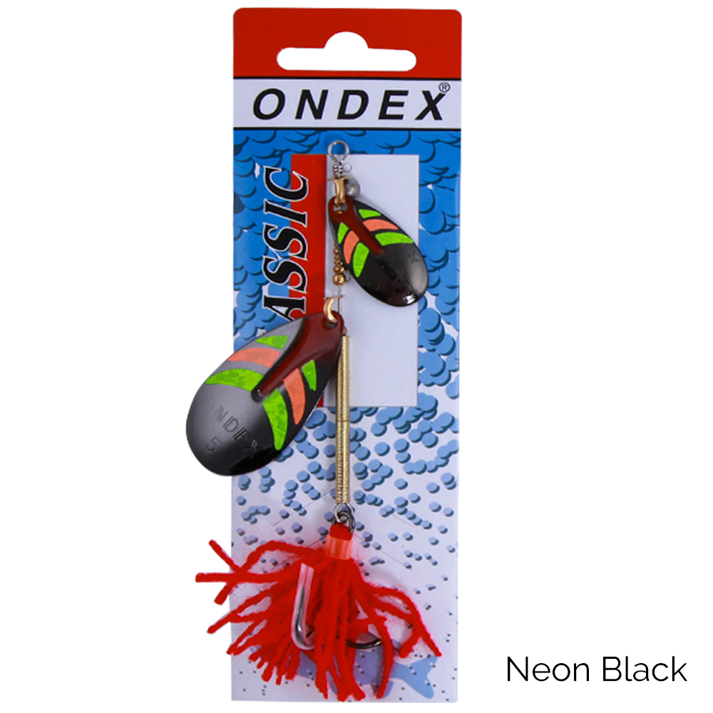 Ondex Tandem Spinner Lure Neon Black