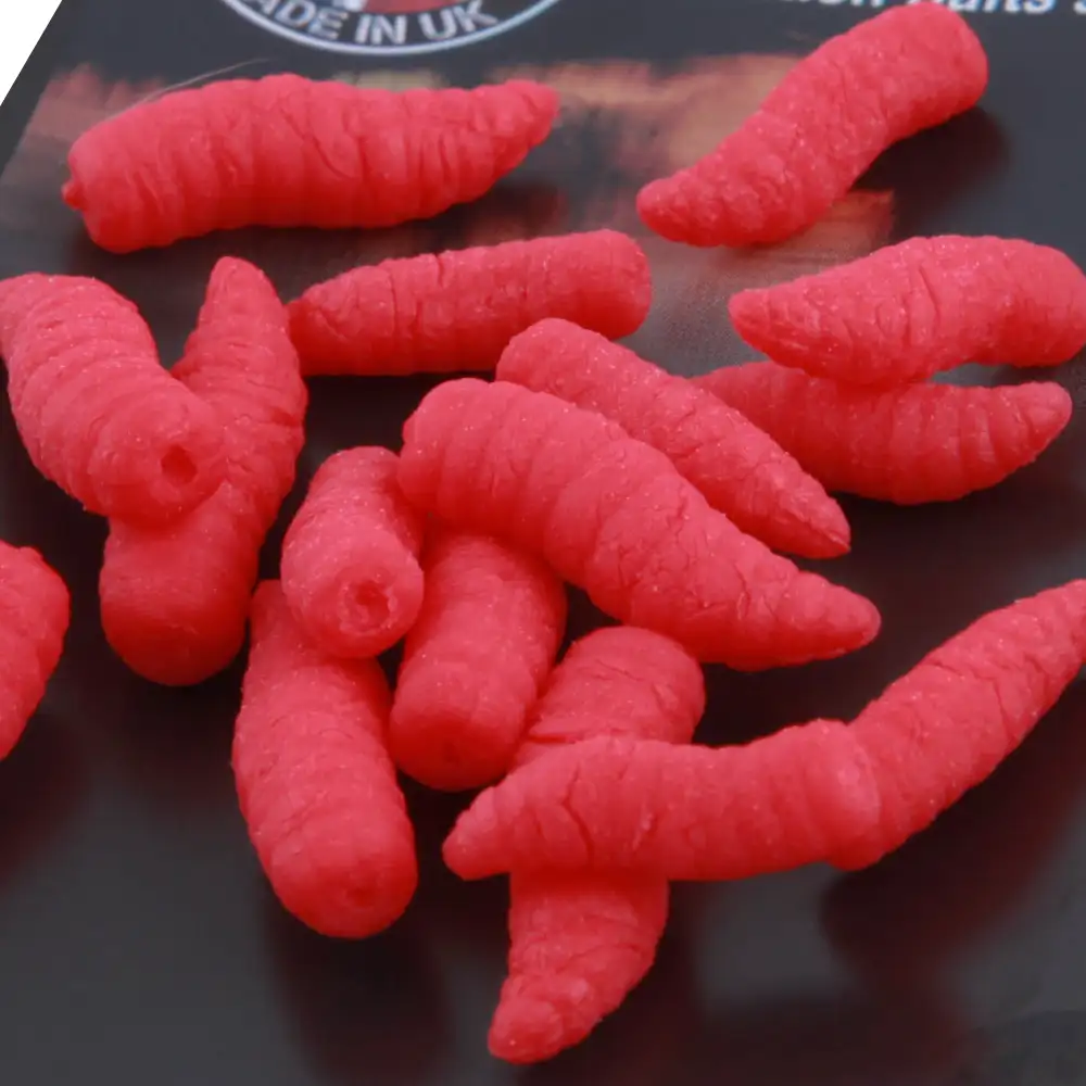 Enterprise Tackle Large Imitation Maggots Red Close Up