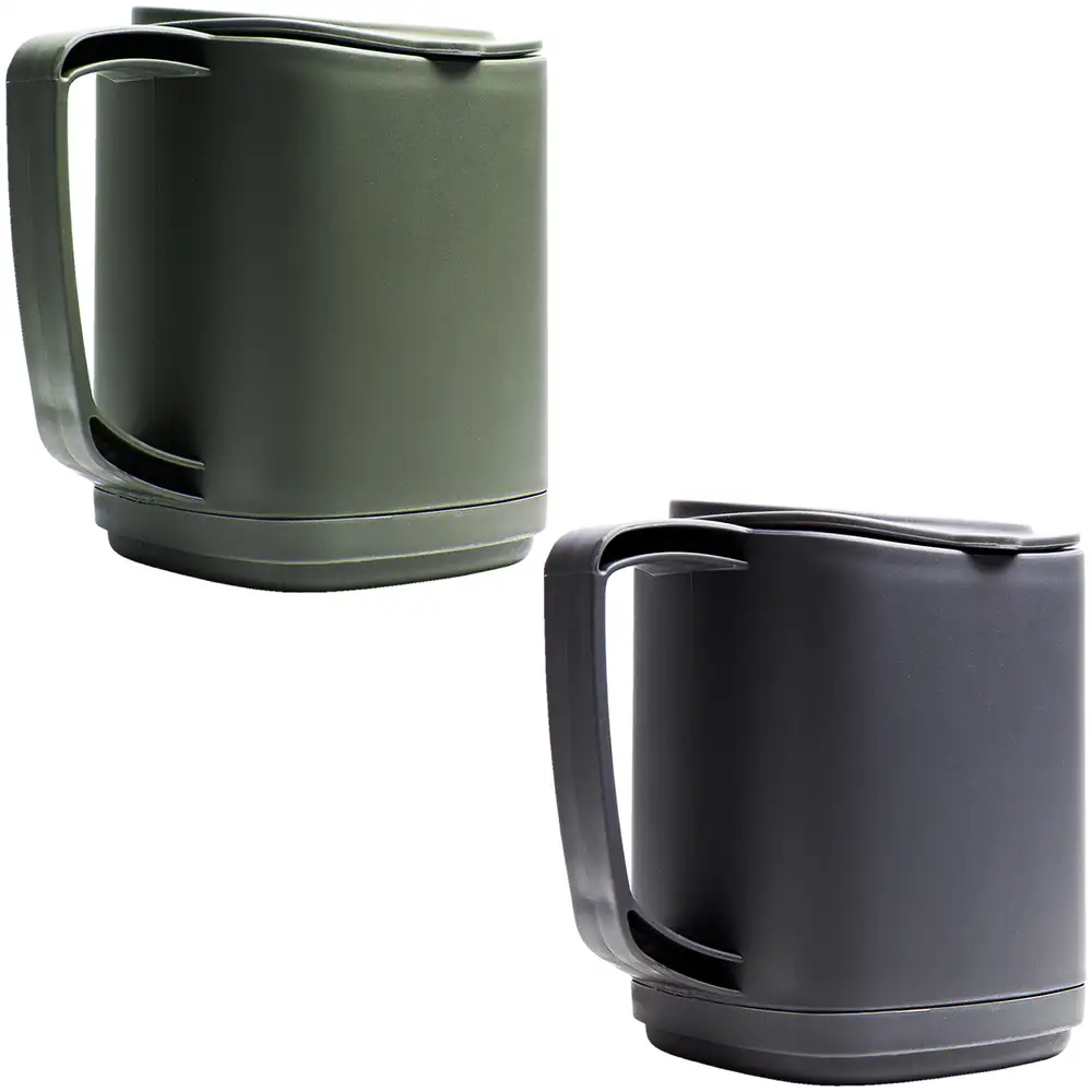 RidgeMonkey Thermo Fishing Mug Grey and Green