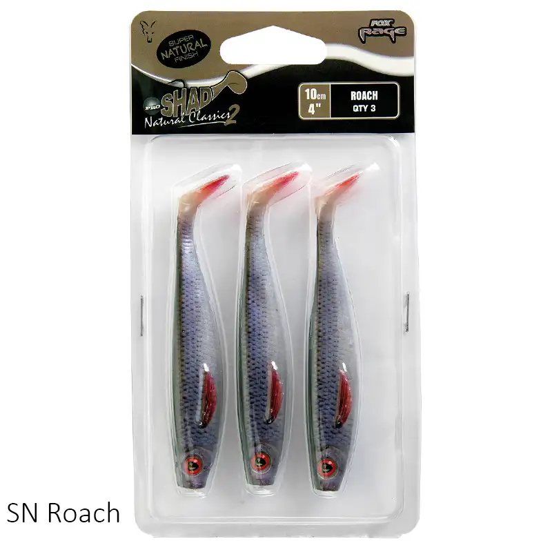 Fox Rage Pro Shad Lures 10cm SN Roach