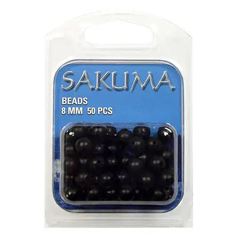 Sakuma Plastic Fishing Beads 8mm Black