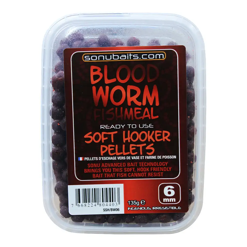 Sonubaits Soft Hooker Pellets Bloodworm And Fishmeal