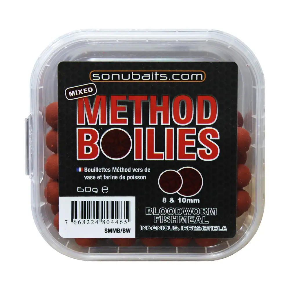 Sonubaits Mixed Method Boilies Bloodworm And Fishmeal