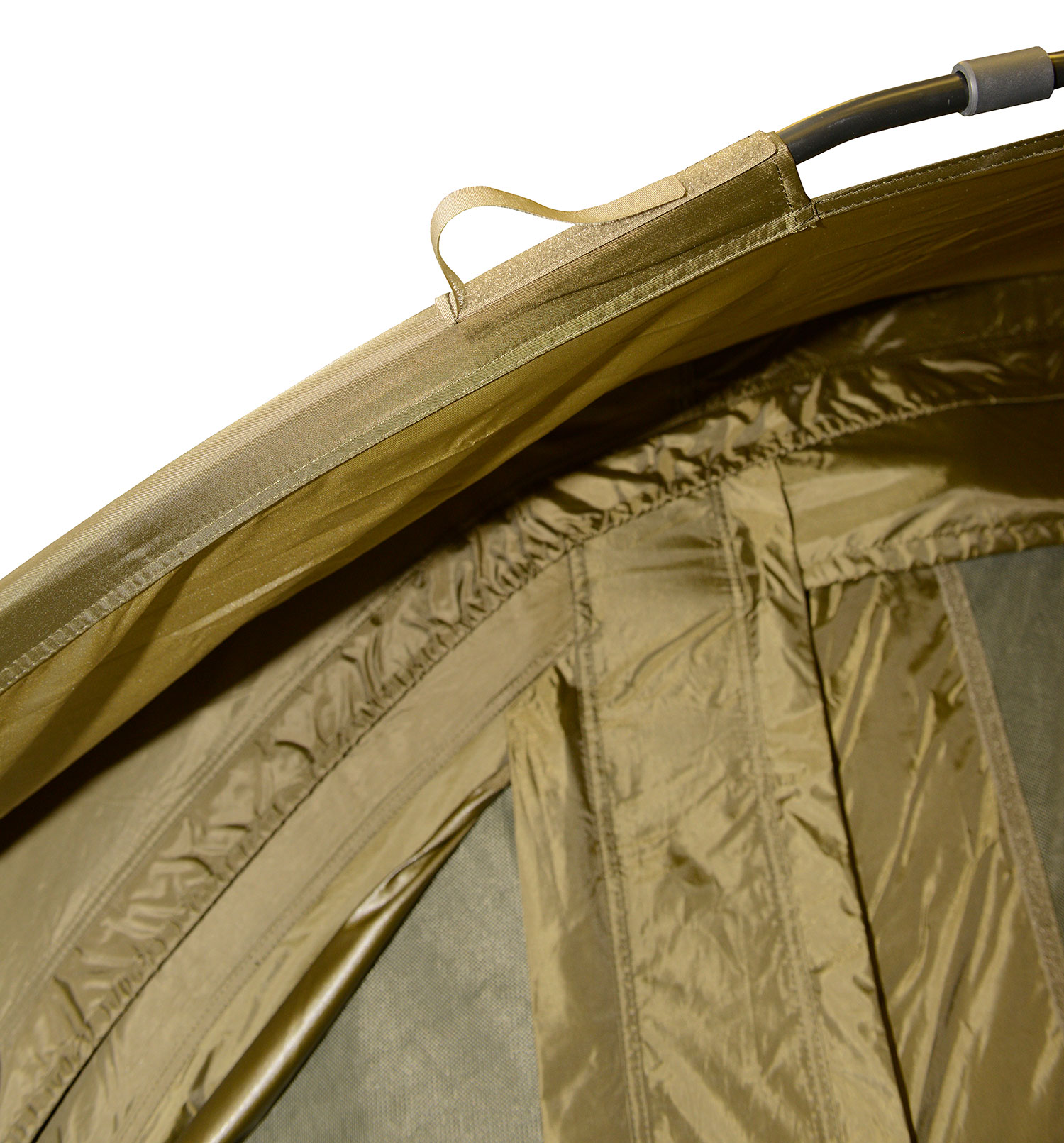 Close Up Of Strong, Stable Aluminium Poles On Protector Extreme 1 Man Bivvy