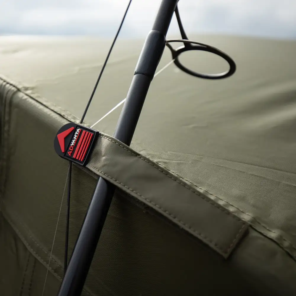 Advanta Endurance Duo-Skin Fishing Bivvy In Use Rod Strap