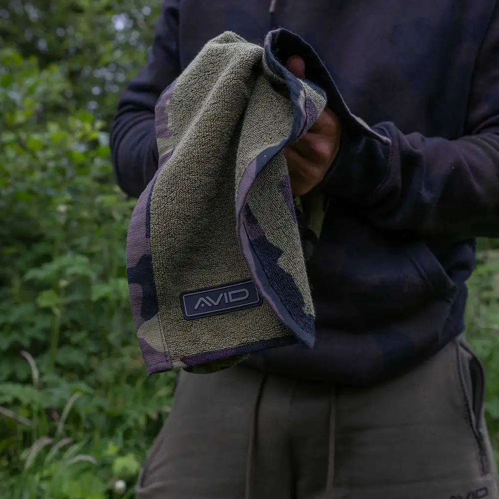 Avid Carp Hand Towel In Use 3