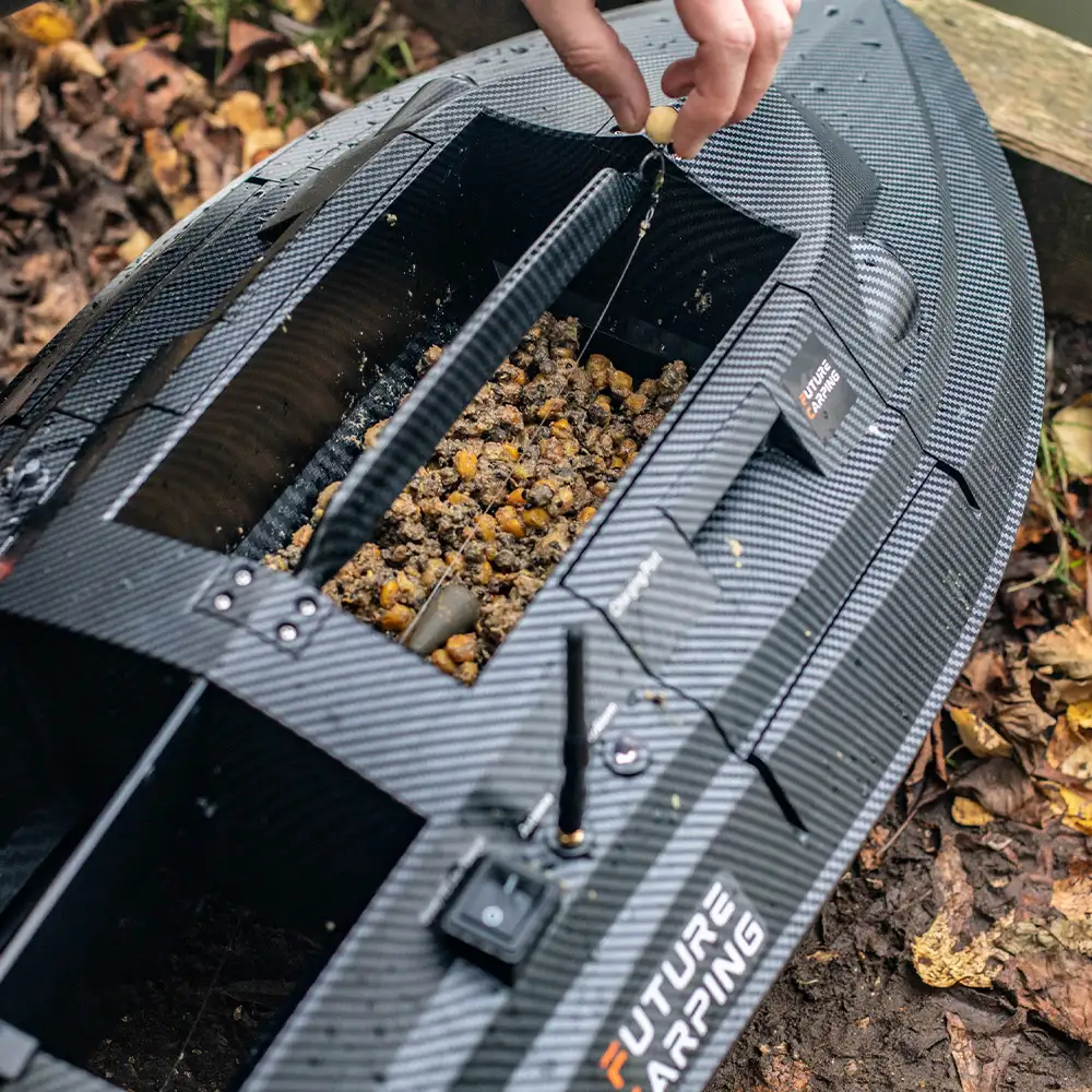 Future Carping V80 Carbon Bait Boat In Use 2