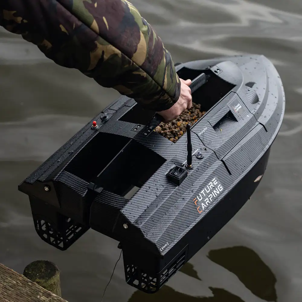 Future Carping V80 Carbon Bait Boat In Use 5