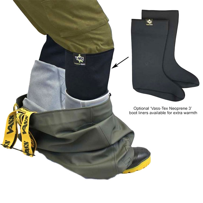 Vass 740E SuperNova Heavy Duty PVC Chest Wader with Knee-reinforcement In Use 3