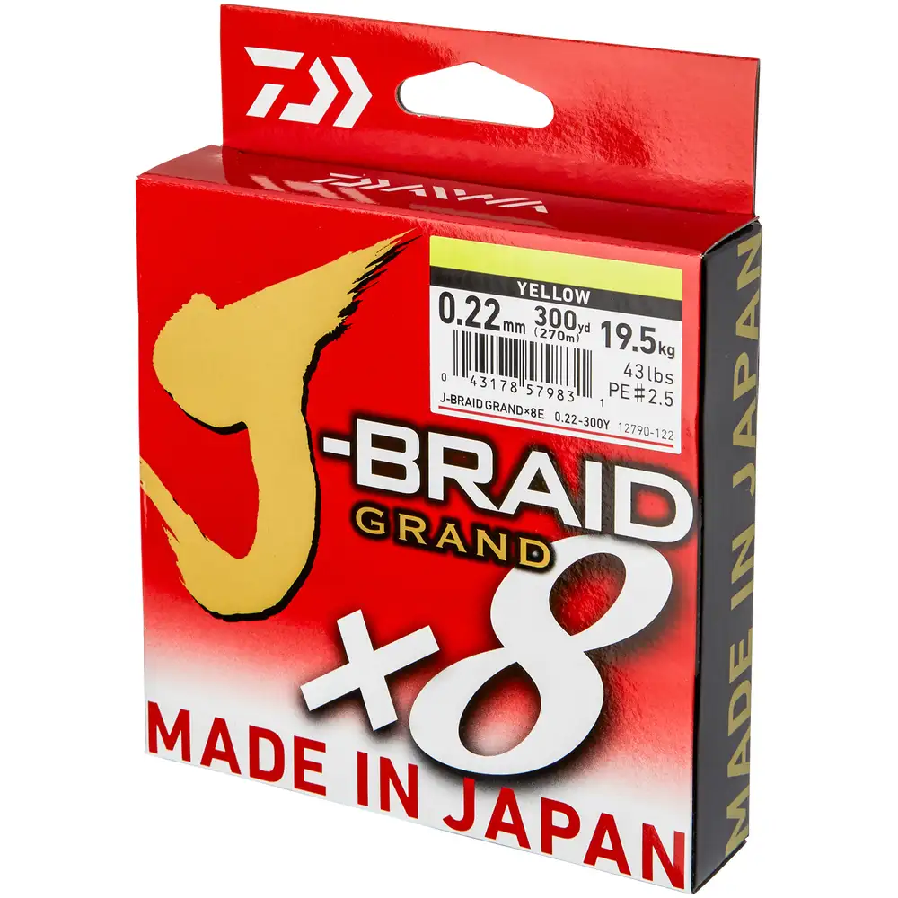 Daiwa J-Braid Grand X8 Line Packaging