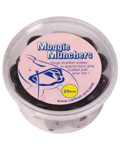 Catfish Pro Moggie Munchers 24mm Glugged Boilies