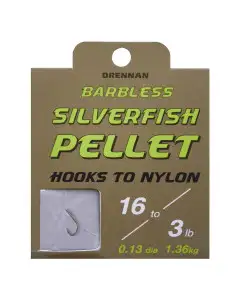 Drennan Silverfish Pellet Barbless Hooks To Nylon