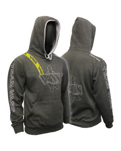 Vass Charcoal/Grey Hoody with Yellow Printed Strap