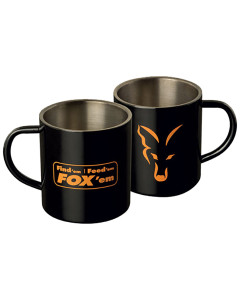 Fox Stainless Steel Fishing Mug Front & Back
