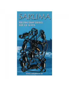 Sakuma Rolling Hooked Snap Fishing Swivel