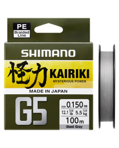 Shimano Kairiki G5 Braided Fishing Line Steel Grey