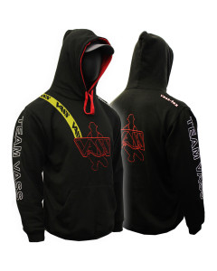 Vass Black/Red Hoody with Yellow Printed Strap