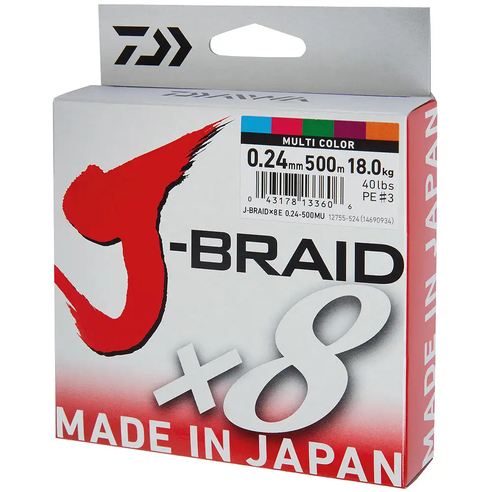 Daiwa J-Braid X8 Multi Colour