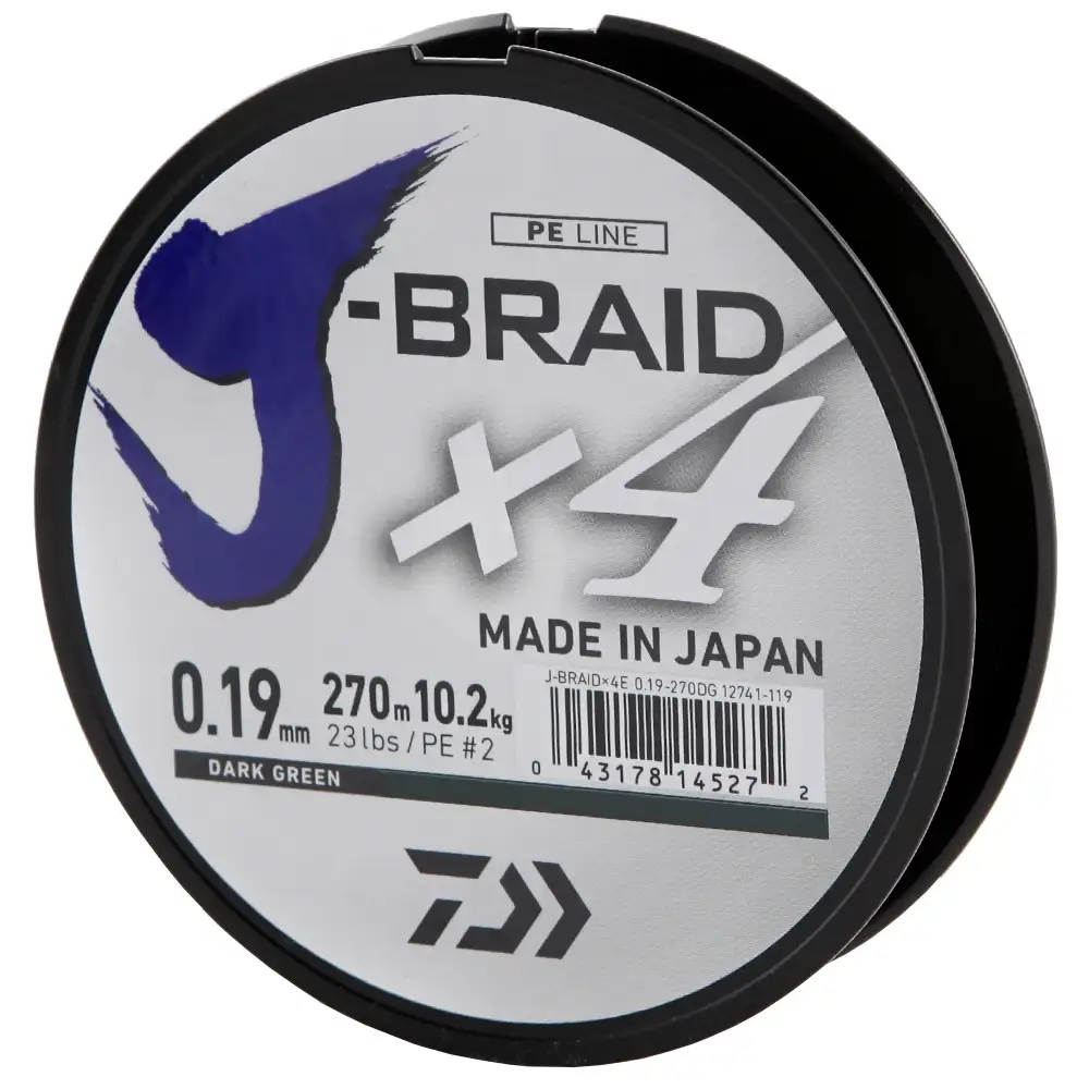 Daiwa J-Braid X4 Dark Green 0.19mm