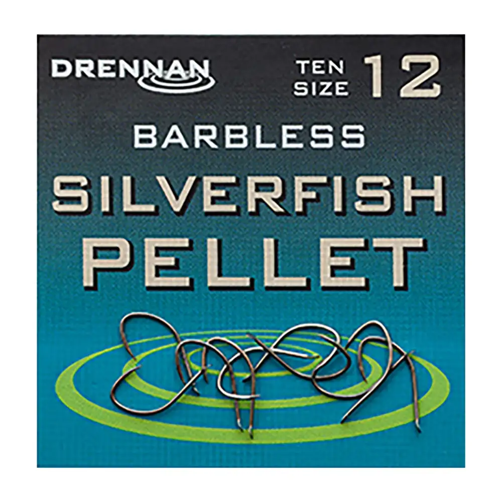 Drennan Barbless Silverfish Pellet Hooks Size 12