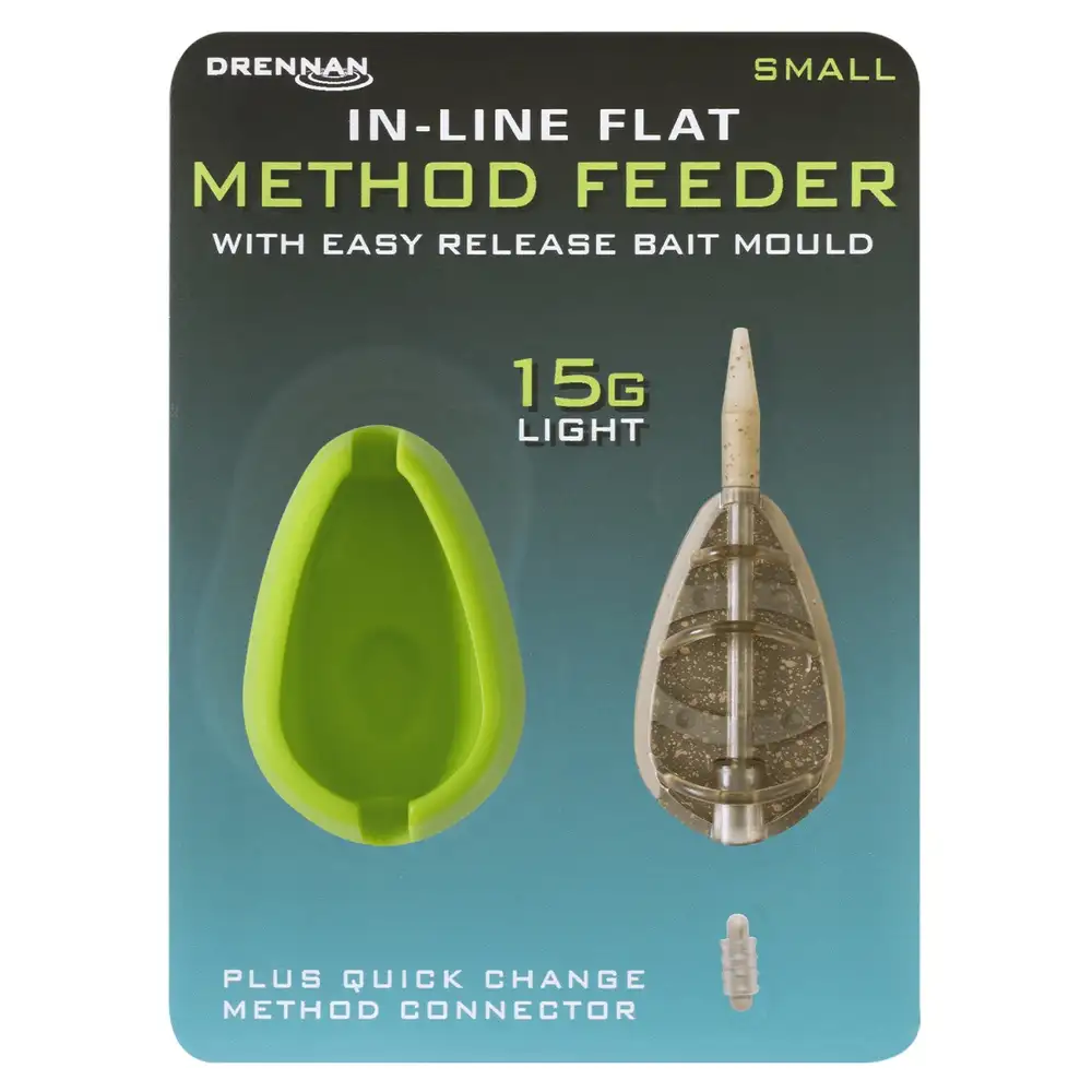 Drennan In Line Flat Method Fishing Feeder With Mould 15g Light 1