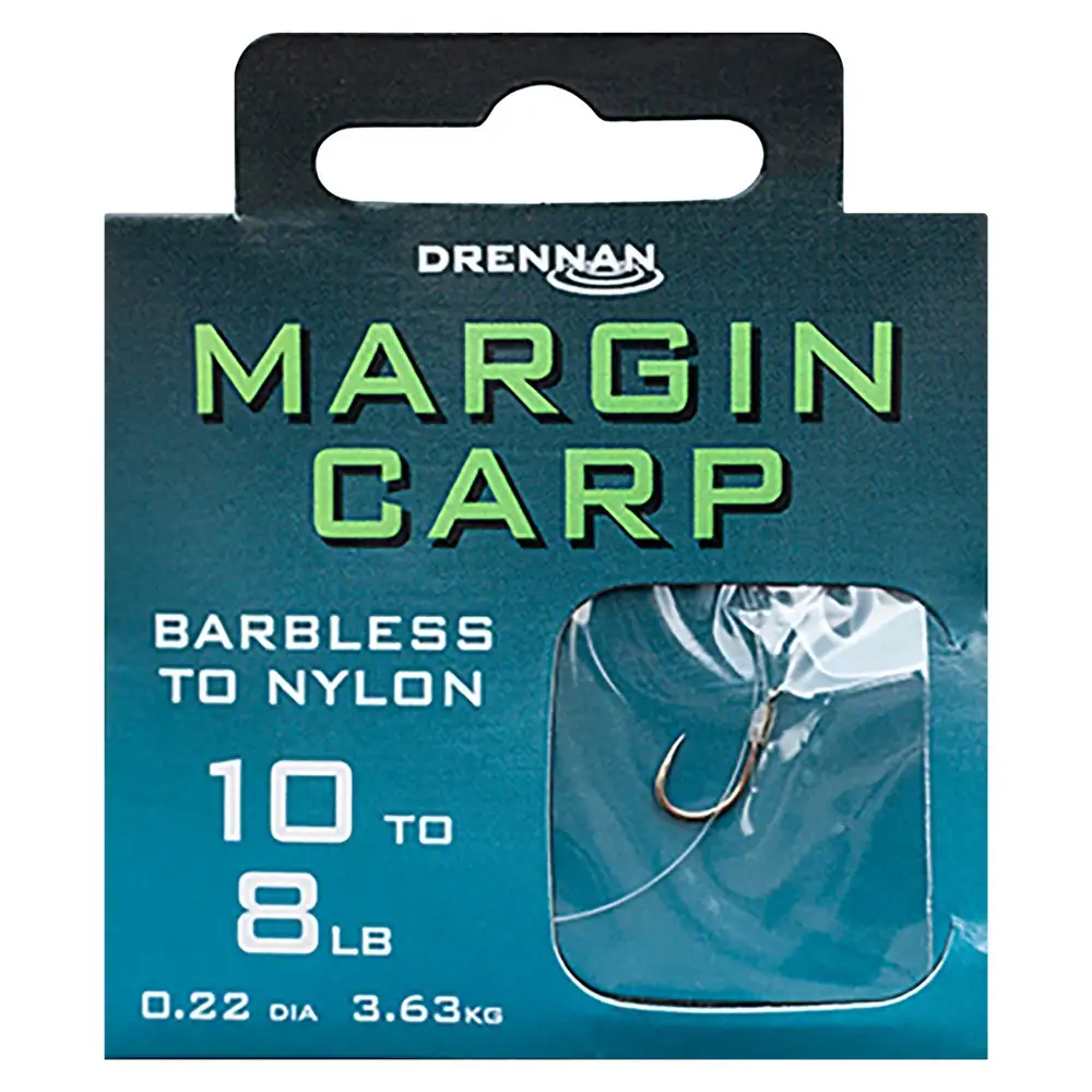 Drennan Margin Carp Barbless Fishing Hooks To Nylon 1