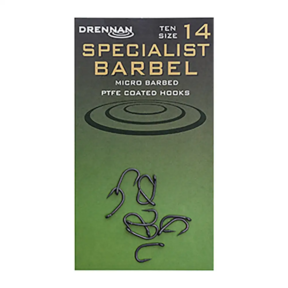 Drennan Super Specialist Barbel Fishing Hooks Size 14