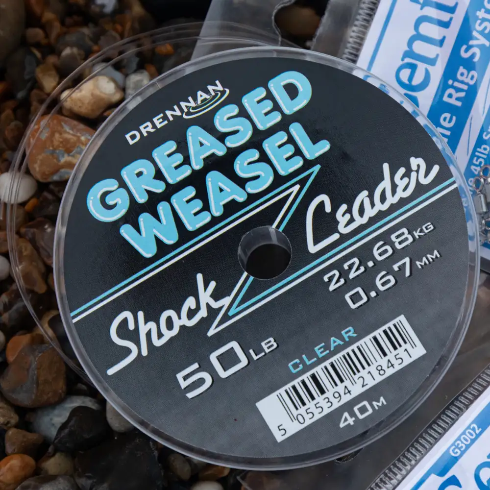 Drennan Greased Weasel Shock Fishing Leader Clear 2