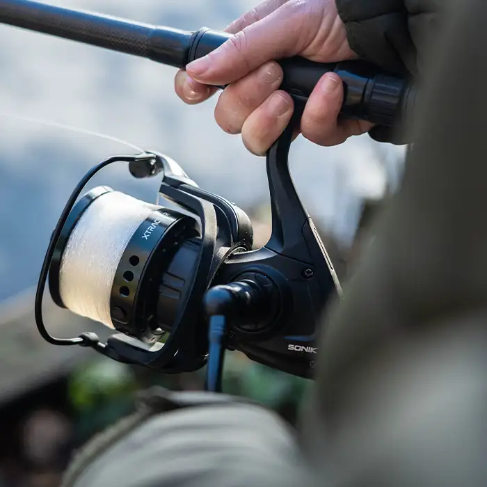 Sonik Xtractor 2 Rod Carp Kit Reel In Use 3