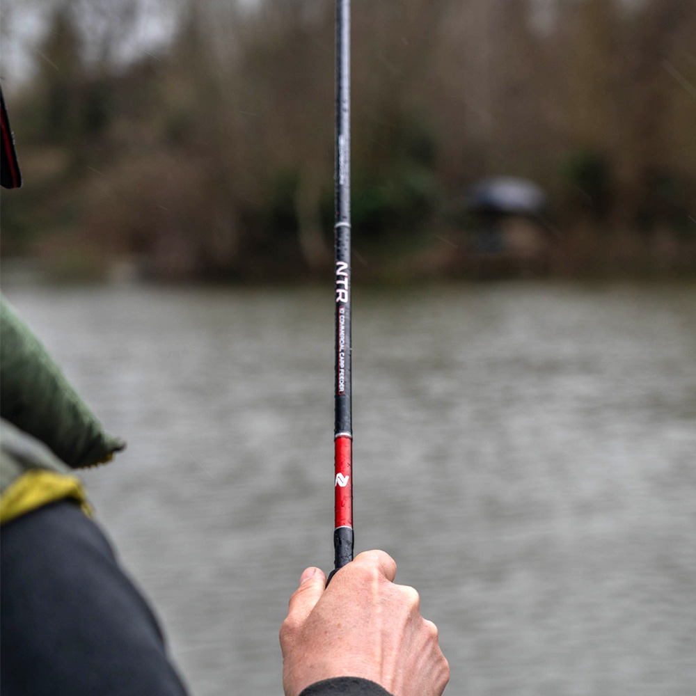 Nytro NTR Commercial Carp Feeder Fishing Rod Close Up In Use