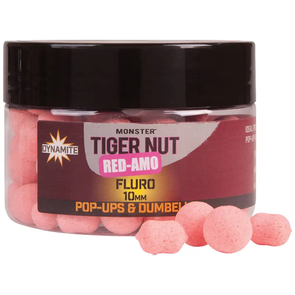 Dynamite Fluro Pop-ups & Dumbells Red-AMO Pink 10mm