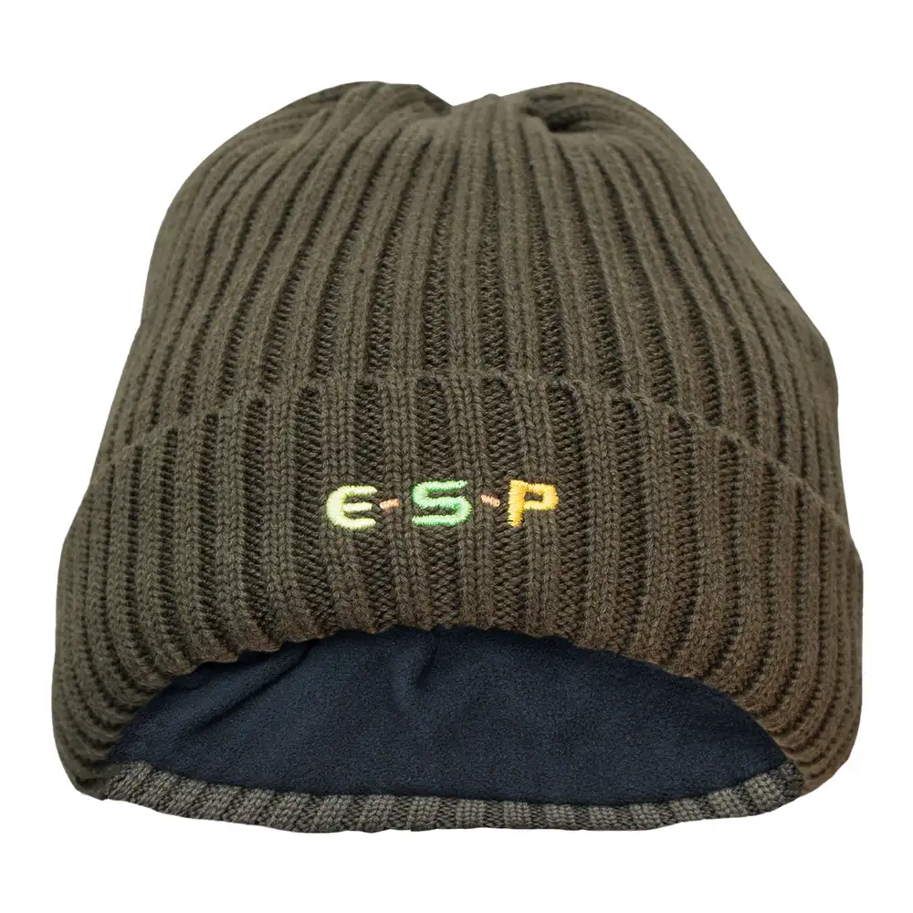 ESP Knitted Head Case Fishing Hat Green Front