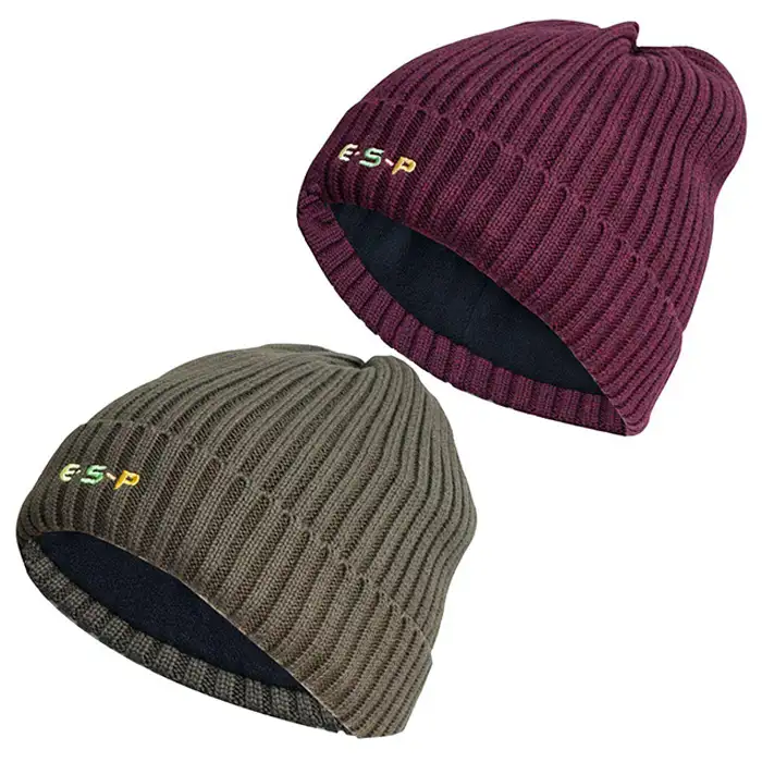 ESP Knitted Head Case Fishing Hat Maroon & Green