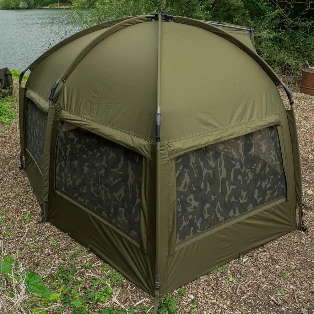 Fox Frontier X Bivvy In Use Back mesh